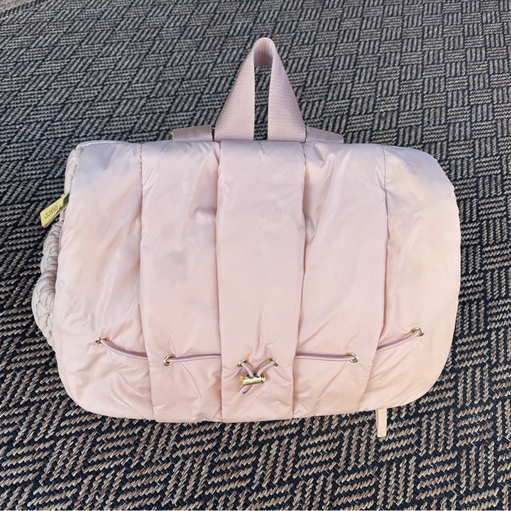 Happ Brand Levy Diaper Bag Backpack in dusty rose